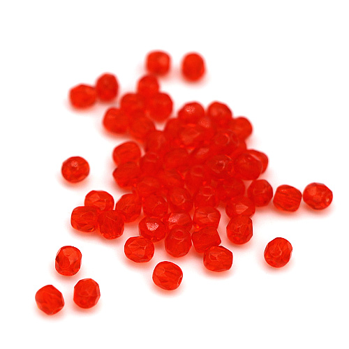 Бусины Preciosa рондели Siam Ruby 4мм
