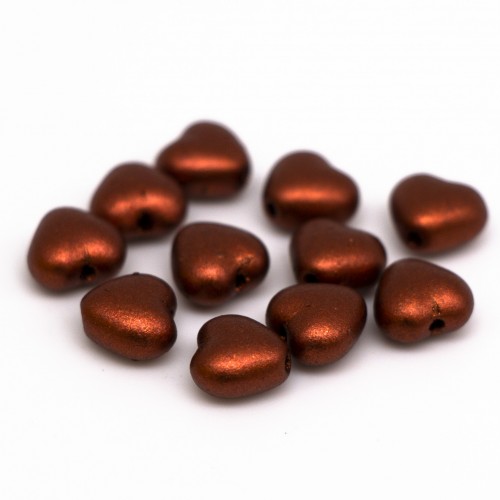 Бусины HEARTS медь 6/6 мм