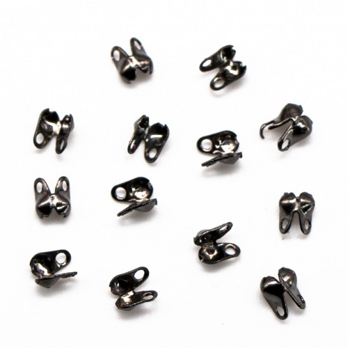 Лягушка для бусин темный металл