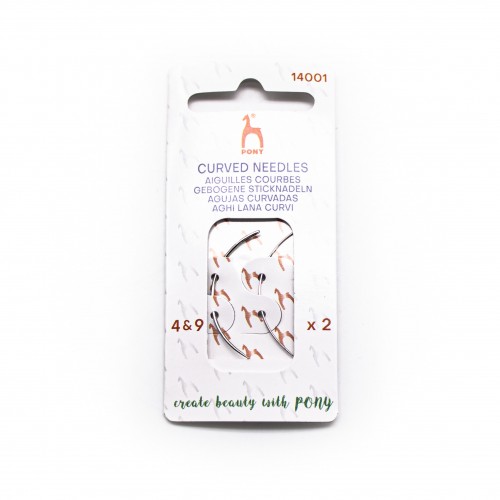 Иглы набор Pony 2 шт гобеленовая и бисерная изогнутые