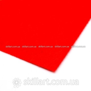 Фетр лист 20*30см, 1мм (красный)