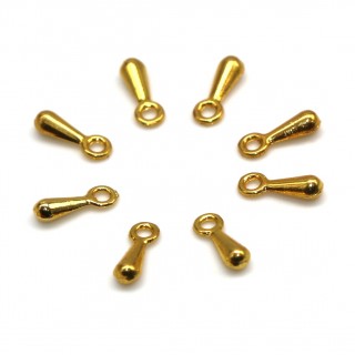 Подвеска Водяная капля 7*3мм золотистая