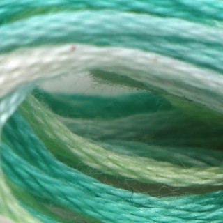 Мулине меланж DMC 4040, салатово-бирюзовый