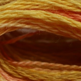 Мулине меланж DMC 4126, желто-оранжевый
