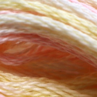 Мулине меланж DMC 4160, желто- нежно-розовый