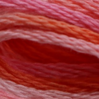 Мулине меланж DMC 4190, розовато-оранжевый