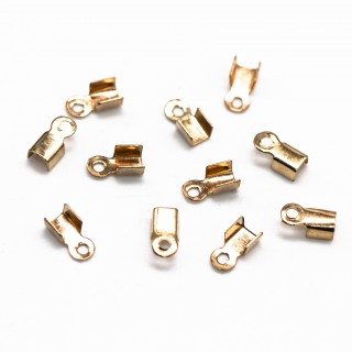 Зажим-конечник на леску 3*6 мм-золото.