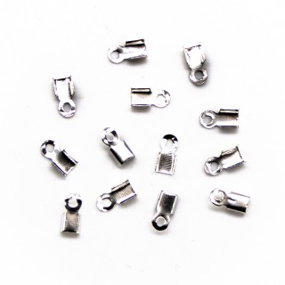 Зажим-конечник на леску 3*6 мм-светлое серебро