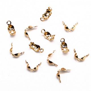 Лягушка для бусин золото металл 7*4 мм