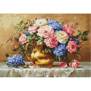 Набор для вышивания крестом Luca-S Golden Bloom, B723