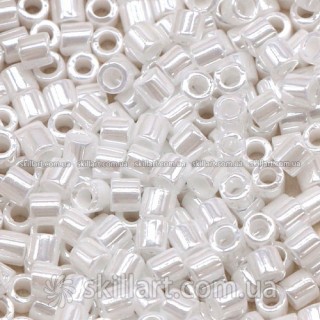 Бисер DBL-201 Miyuki Delica Beads 8/0 (жемчужный, белый)