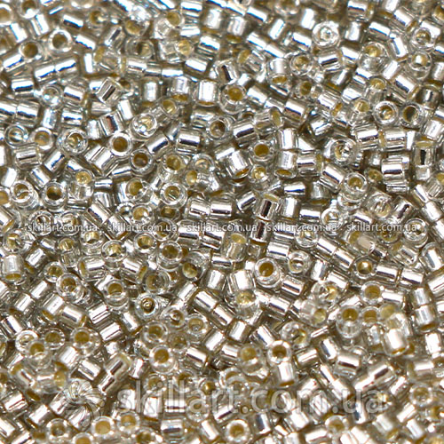 Бисер DBS-1211 Miyuki Delica Beads 15/0 (блестящий, серебристый)