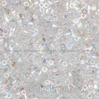 Бисер DBSC-51 Miyuki Delica Beads Cut 15/0 (рубка, блестящий хрустальный+АВ)