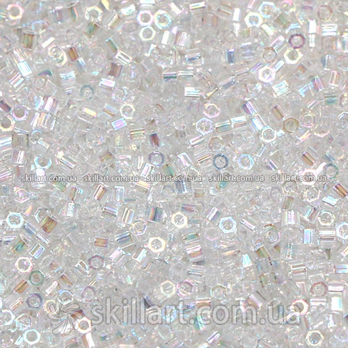 Бисер DBSC-51 Miyuki Delica Beads Cut 15/0 (рубка, блестящий хрустальный+АВ)