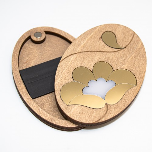 Магнитный овальный готель "Цветок золотой"