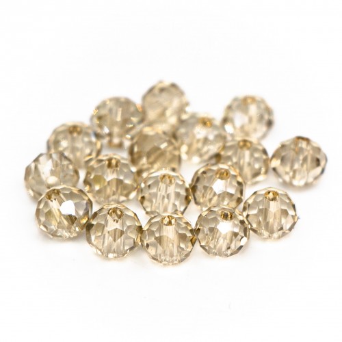 Бусины рондели 4*3мм, светлое шампанское