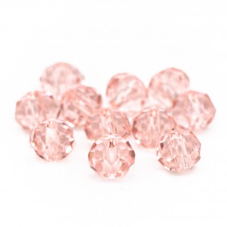 Бусины кастрюли 6*4мм, розовый прозрачный