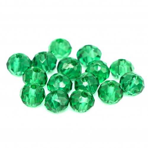 Бусины рондели 4*3мм, бирюзовый прозрачный