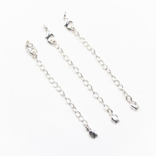 Замок с цепочкой, серебро, тюльпан 5*10 мм