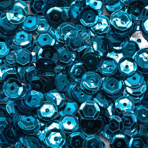 Поетки плоские 6 мм голубой (5 грамм)