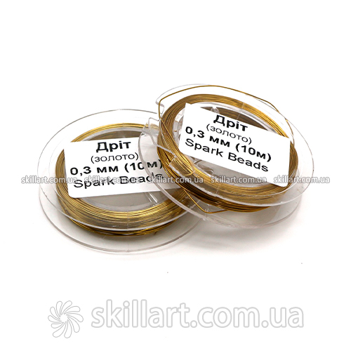 Проволока 0,30 золото (10 м) Spark Beads