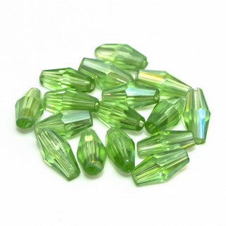 Бусины биконус 4мм, светло-зеленый.