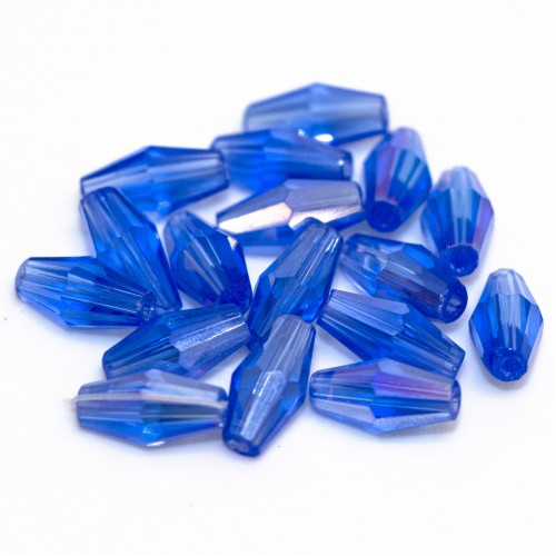 Бусины биконус 4мм, голубой