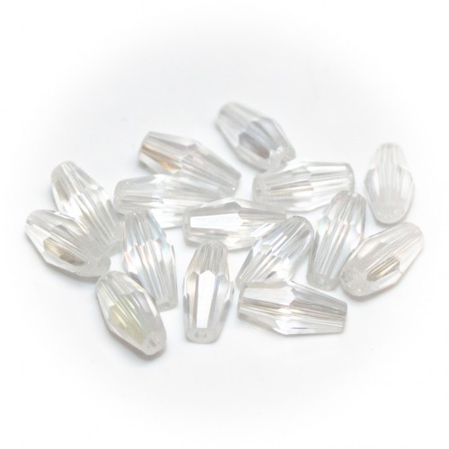 Бусины биконус 4мм, белый