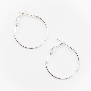 Швензы круглые (пара) 25мм, серебро