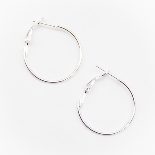 Швензы круглые (пара) 25мм, серебро