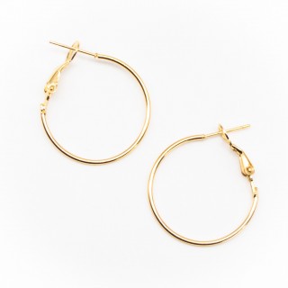 Швензы круглые (пара) 25мм, золото