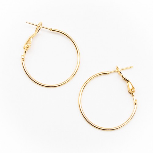 Швензы круглые (пара) 25мм, золото