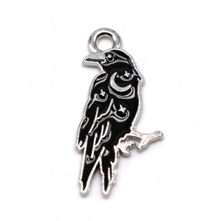 Металлическая подвеска Ворон 25*12мм