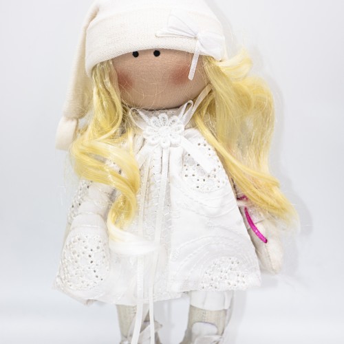 Кукла ручной работы "Белая Нежность" 27см