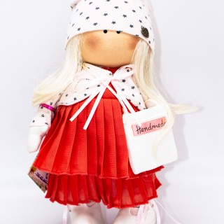 Кукла ручной работы "Малинка" 23см