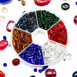 Набор бисера стеклярус 3" SKN-233