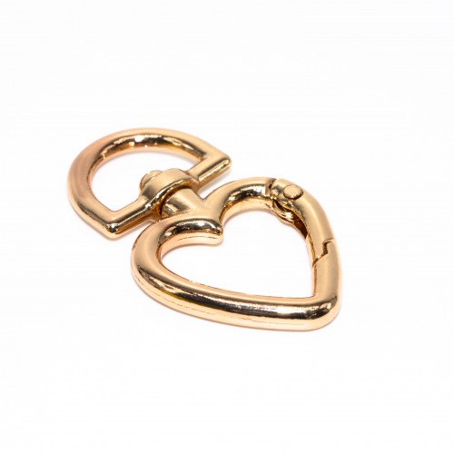 Карабин "Сердце" 44*27, золото