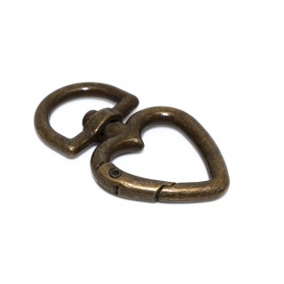 Карабин "Сердце" 44*27, старая латунь