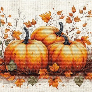 Набор для вышивки крестом Luca-S "Осенняя тыква" В1434