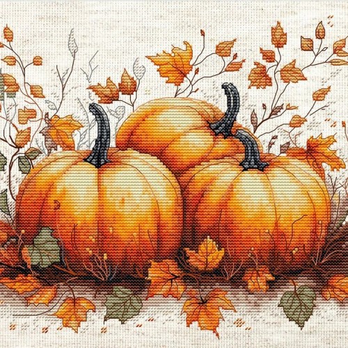 Набор для вышивки крестом Luca-S "Осенняя тыква" В1434