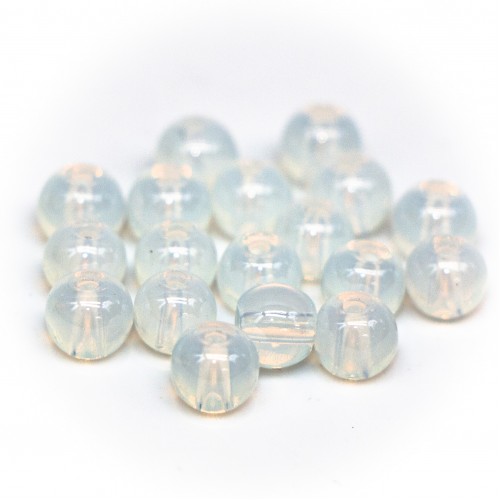 Бусины стеклянные 4мм, лунный камень