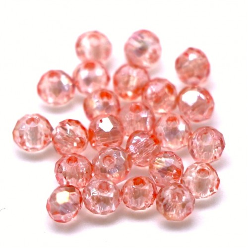 Бусины рондели 2*2мм (персиковый прозрачный)