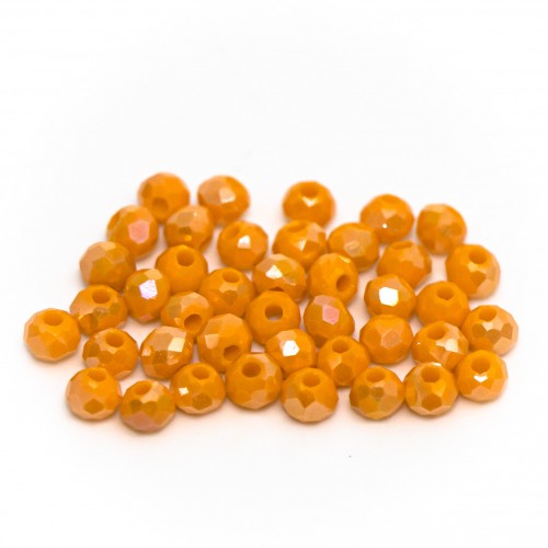 Бусины рондели 2*2мм, цитрусовый