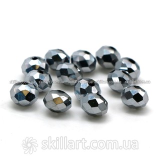 Бусины рондели 8*6мм (серебряный)