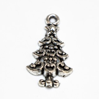 Металлическая подвеска Елка №1, 17*12мм