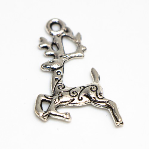 Металлическая подвеска Олень, 20*14мм
