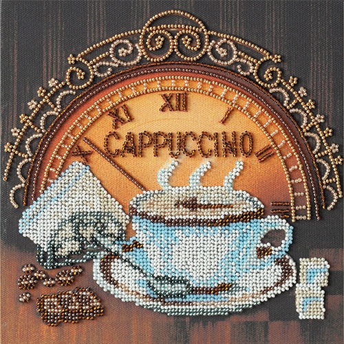 AMB-039 Кофе и шоколад. Набор-миди для вышивки бисером на натуральном художественном холсте. Абрис Арт.